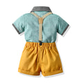 Spring/summer new arrivals: boys' color block short sleeve tee & shorts set - trendy kids' clothing, ready stock wholesale