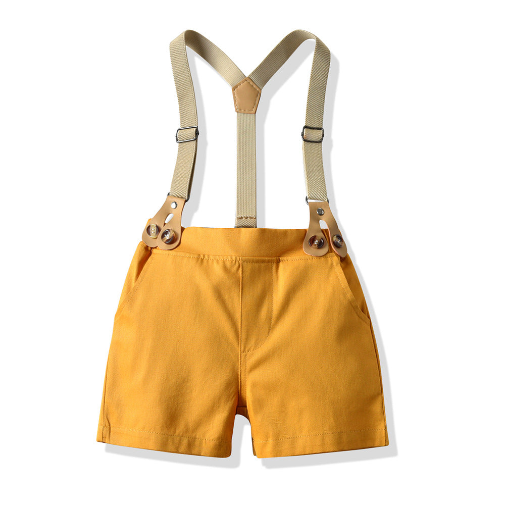 Spring/summer new arrivals: boys' color block short sleeve tee & shorts set - trendy kids' clothing, ready stock wholesale