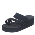 Women's summer outdoor thick-soled sandals 2024 new korean style strawberry student rhinestone hong kong style flip-flops
