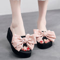 Shanjiao 2025summer 6cm high heel slippers women's summer pine cake thick sole sandals easiest for matchfashion beach flip-flops