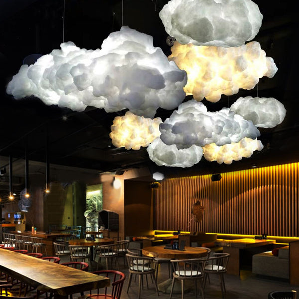 Chandelier bedroom creative personalized clothing store shopping mall hotel engineering restaurant cotton lamp Nordic cloud lighting led