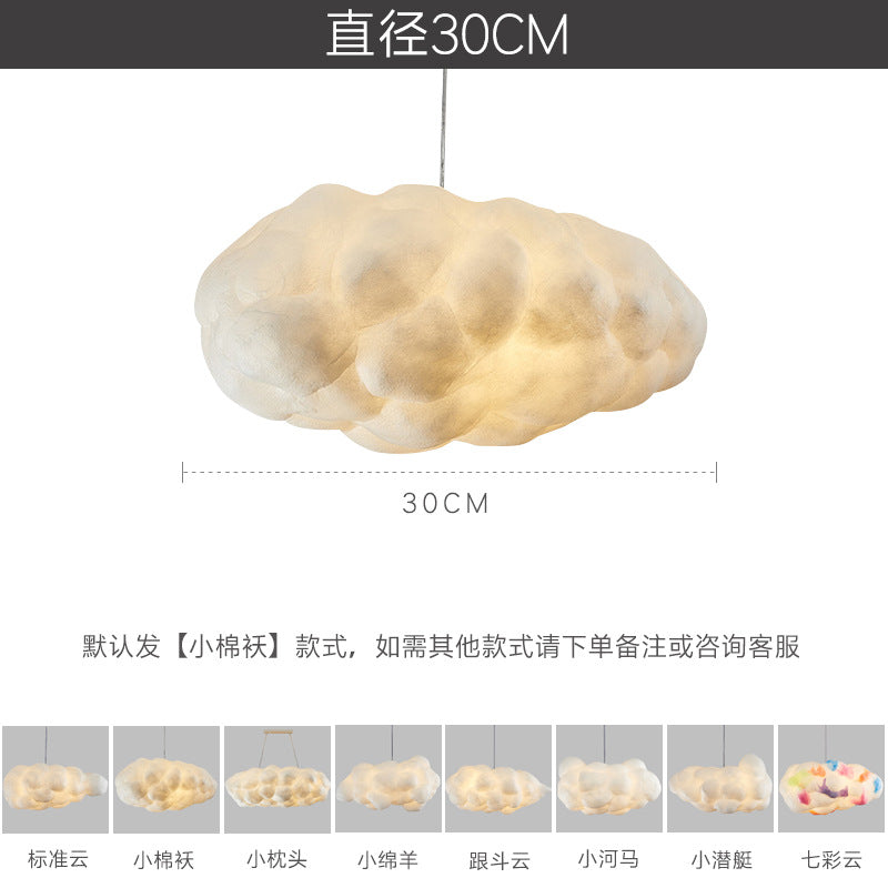 Chandelier bedroom creative personalized clothing store shopping mall hotel engineering restaurant cotton lamp Nordic cloud lighting led