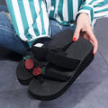 Women's outerwear sandals & slippers - 2024 summer new arrivals: high-heeled slip-on wedge sandals, rhinestone pineapple open-toe sandals - dropshipping available