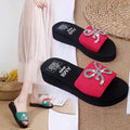 exclusive supply guangzhou 2024 new rhinestone sandals women's slippers summer flat heel wedge open toe women's slippers