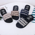 European style women's summer fashion slides - new 2024 flat beach sandals - thong sandals - women's slides