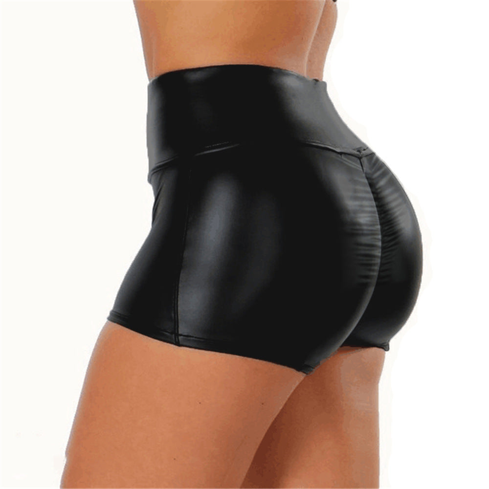 Amazon  hot style sexy nightclub hot pants leather shorts for women cross-border women's clothing honey sexy peach butt shorts
