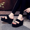 2025 high heel platform slide sandals - women's fashionable thick-soled outdoor sandals, trendy beach shoes