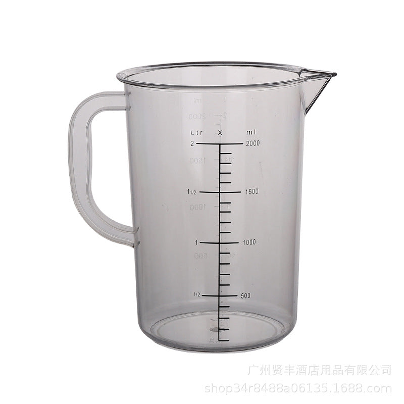 New acrylic printed scale plastic measuring cup double scale pc measuring water kettle thickened high temperature resistant milk tea shop utensils