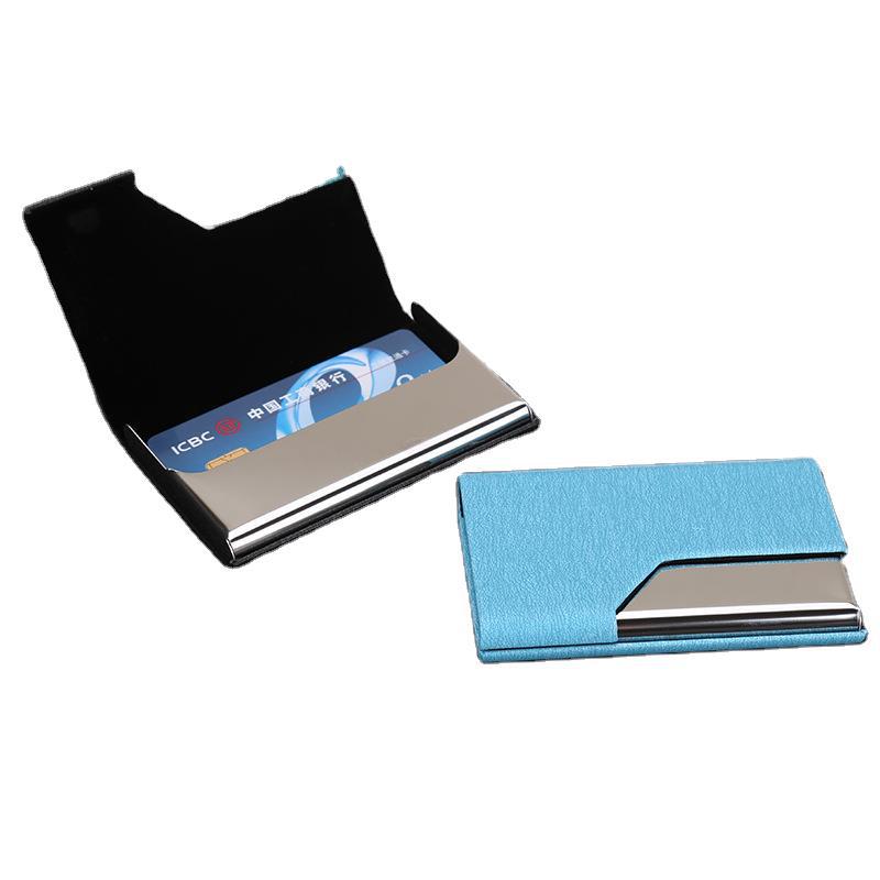 Creative washing water pattern business card holder Men's business card box Women's office storage box Large capacity lettering card bag