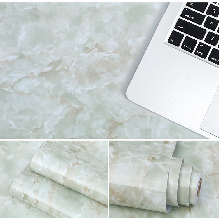 Cross-border marble wallpaper self-adhesive kitchen oil-proof sticker stove desktop waterproof tile wallpaper furniture renovation