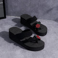 Women's outerwear sandals & slippers - 2024 summer new arrivals: high-heeled slip-on wedge sandals, rhinestone pineapple open-toe sandals - dropshipping available