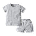 New arrivals: children's summer short-sleeve and shorts sets - candy colors, casual style, crew neck. wholesale available, ready to ship