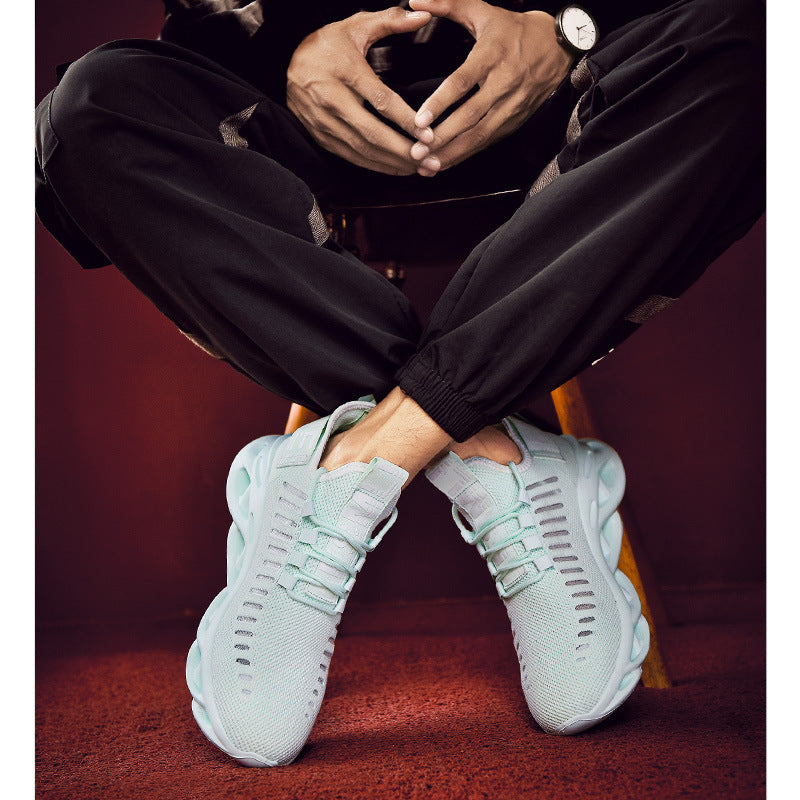 Cross-border summer new men's coconut shoes breathable fly-woven mesh shoes twist sole hollow travel shoes sports men's shoes