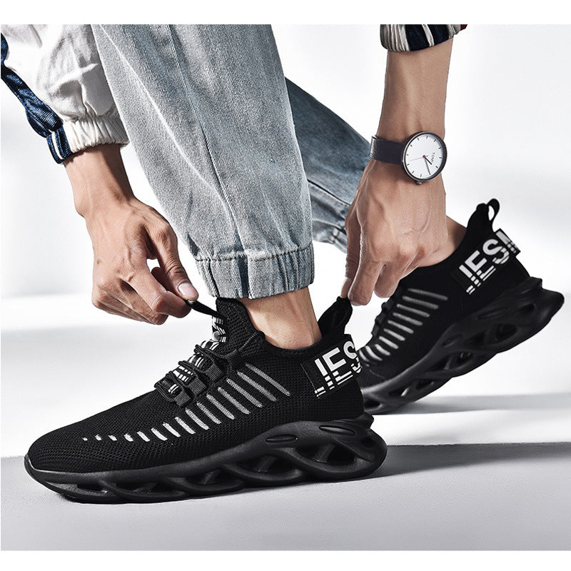 Cross-border summer new men's coconut shoes breathable fly-woven mesh shoes twist sole hollow travel shoes sports men's shoes