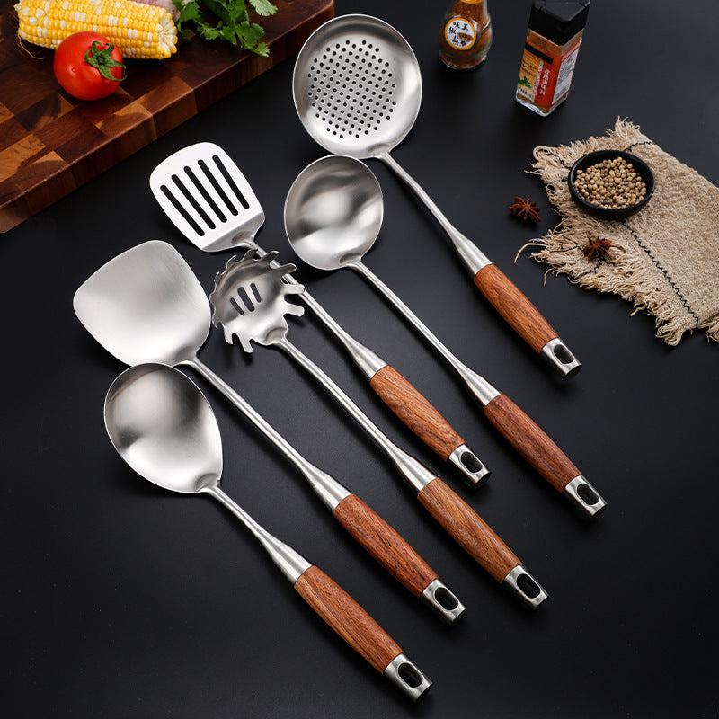 304 stainless steel pan, spatula, kitchenware, spatula, colander, frying spatula, full set of kitchen supplies, kitchen utensils, cooking tools