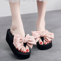 6cm flip-flops polka dot bow korean style pink