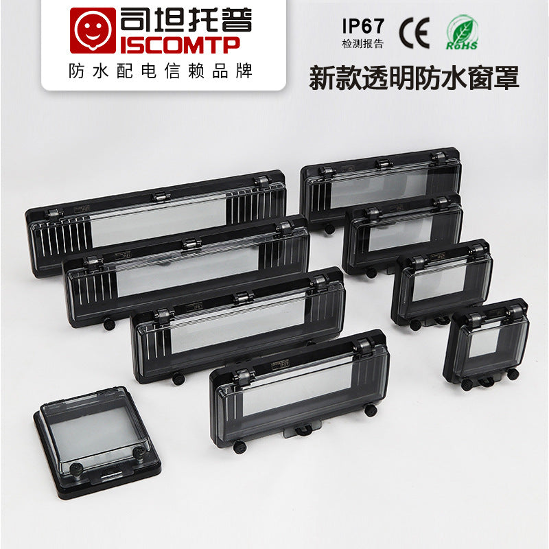 Stein factory direct supply 4 circuit breaker panel PC transparent waterproof protective window cover IP67 observation window