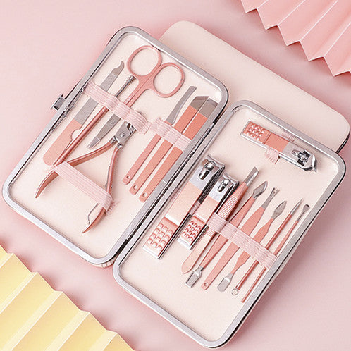 New nail art set manicure kit 7-piece logo pedicure scissors care tools gift set