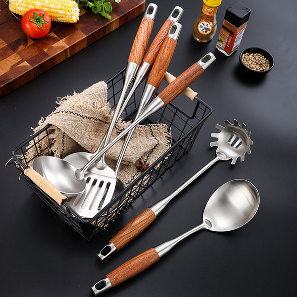 304 stainless steel pan, spatula, kitchenware, spatula, colander, frying spatula, full set of kitchen supplies, kitchen utensils, cooking tools