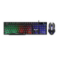 Limei gtx300 illuminated keyboard and mouse combo - usb keyboard, usb mouse, gaming kit with colorful backlighting for internet cafes