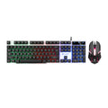 Limei gtx300 illuminated keyboard and mouse combo - usb keyboard, usb mouse, gaming kit with colorful backlighting for internet cafes