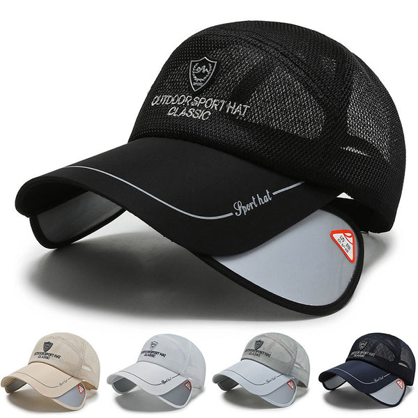 Sunscreen hat Sun hat Pull-out visor Outdoor riding Fishing hat Mesh breathable cap Baseball cap