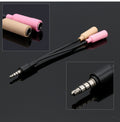 Silver carved laptop headphone 2-in-1 adapter cable, mobile phone audio splitter, single port splitter