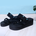 Bell 5cm flip flops women's summer fashion outwear thick sole flat heel vacation seaside women's beach slippers