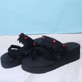 Bell 5cm flip flops women's summer fashion outwear thick sole flat heel vacation seaside women's beach slippers