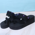 Bell 5cm flip flops women's summer fashion outwear thick sole flat heel vacation seaside women's beach slippers