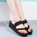 Bell 5cm flip flops women's summer fashion outwear thick sole flat heel vacation seaside women's beach slippers