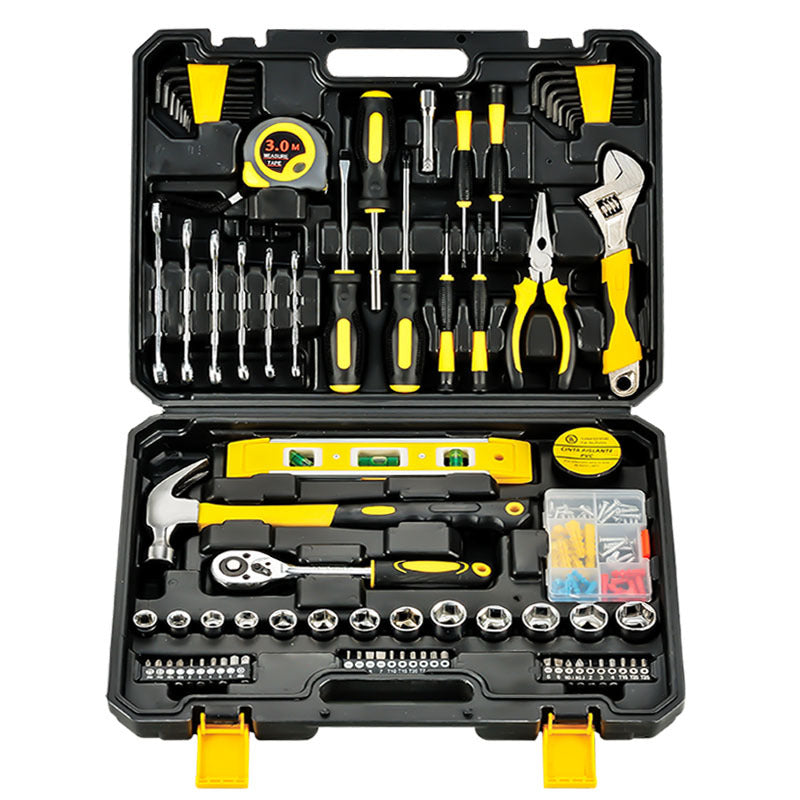 Household multi-functional toolbox set Hardware tools Daquan Woodworking combination set Auto repair , popular