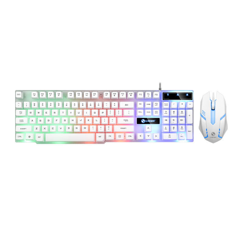 Limei gtx300 illuminated keyboard and mouse combo - usb keyboard, usb mouse, gaming kit with colorful backlighting for internet cafes