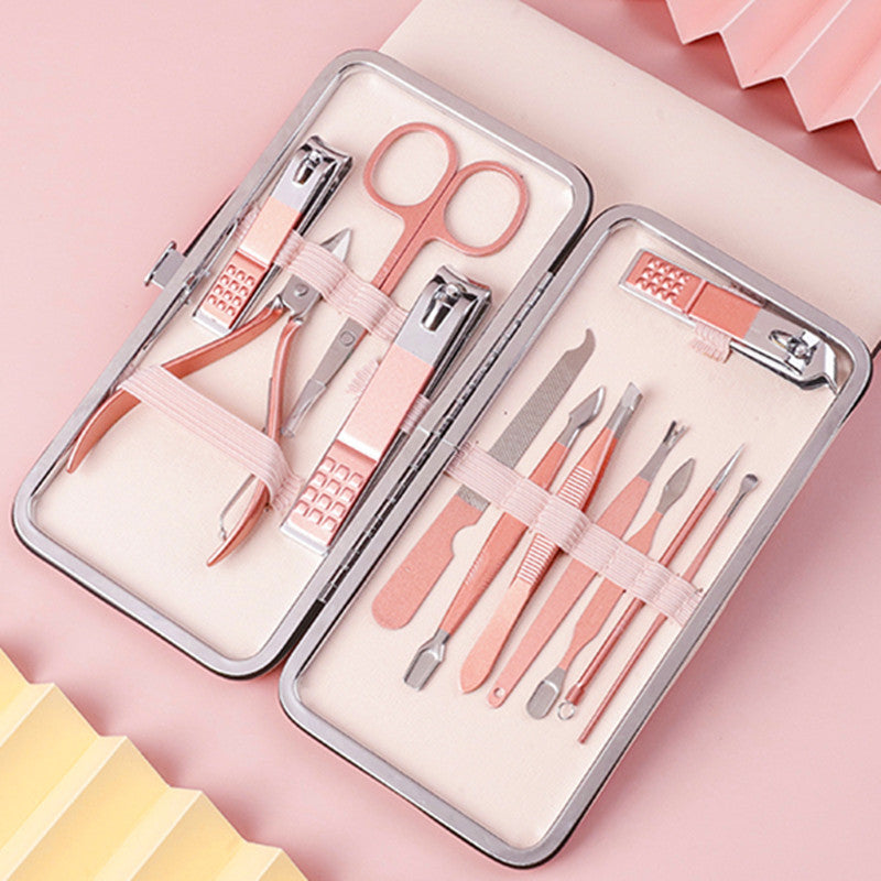 Rose gold eagle mouth pliers beauty manicure manicure pedicure knife kit nail clipper suit 7-piece care tool set