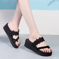 Bell 5cm flip flops women's summer fashion outwear thick sole flat heel vacation seaside women's beach slippers