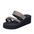 Export cross-border women's shoes bohemia rhinestone slippers women's flatsoutwear open toe sandals women's shoes ladies