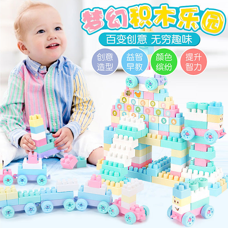 Hot sale, children's assembly of plastic large particles building block creative enlightenment children's early education educational DIY toys, spot