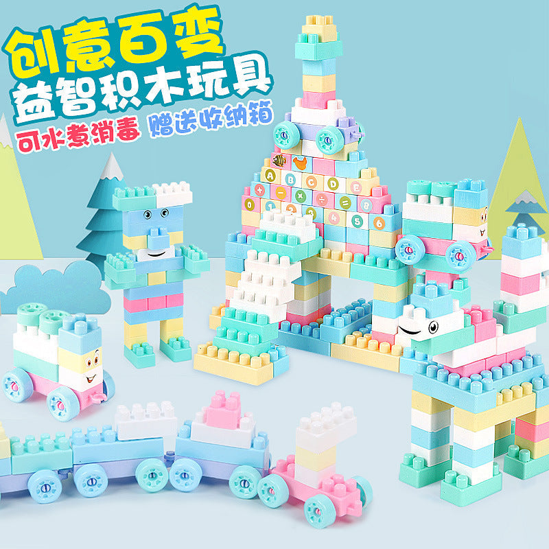 Hot sale, children's assembly of plastic large particles building block creative enlightenment children's early education educational DIY toys, spot