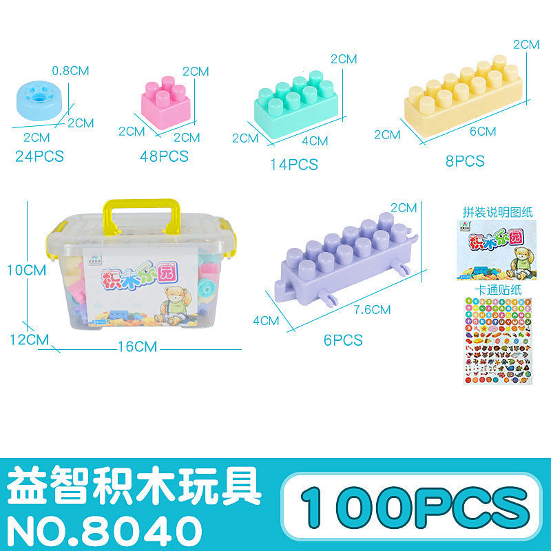 Hot sale, children's assembly of plastic large particles building block creative enlightenment children's early education educational DIY toys, spot