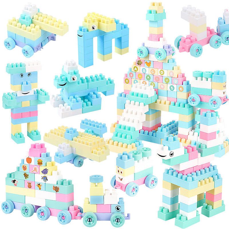 Hot sale, children's assembly of plastic large particles building block creative enlightenment children's early education educational DIY toys, spot