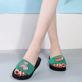 Factory direct: women's chunky platform sandals - gold metallic roman style, european & american plus size flat slides