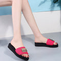 Factory direct: women's chunky platform sandals - gold metallic roman style, european & american plus size flat slides