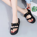 Bell 5cm flip flops women's summer fashion outwear thick sole flat heel vacation seaside women's beach slippers