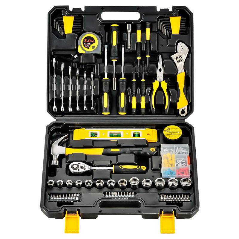 Household multi-functional toolbox set Hardware tools Daquan Woodworking combination set Auto repair , popular