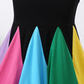 Wholesale girls' summer dresses for export:  new rainbow patchwork sleeveless princess dress for infants and toddlers