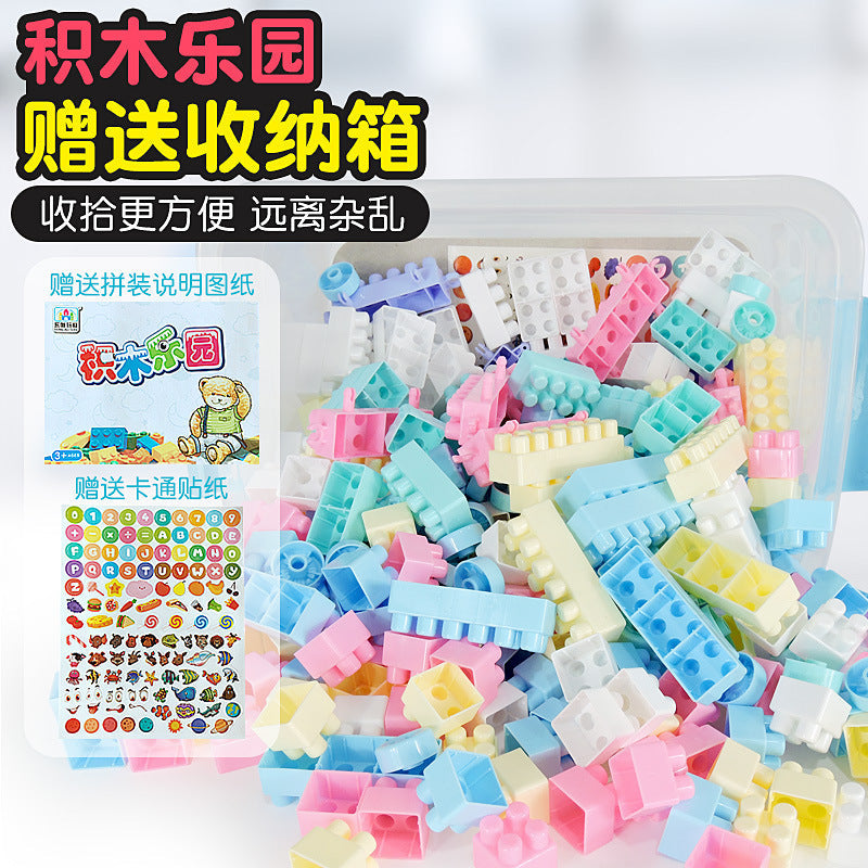 Hot sale, children's assembly of plastic large particles building block creative enlightenment children's early education educational DIY toys, spot