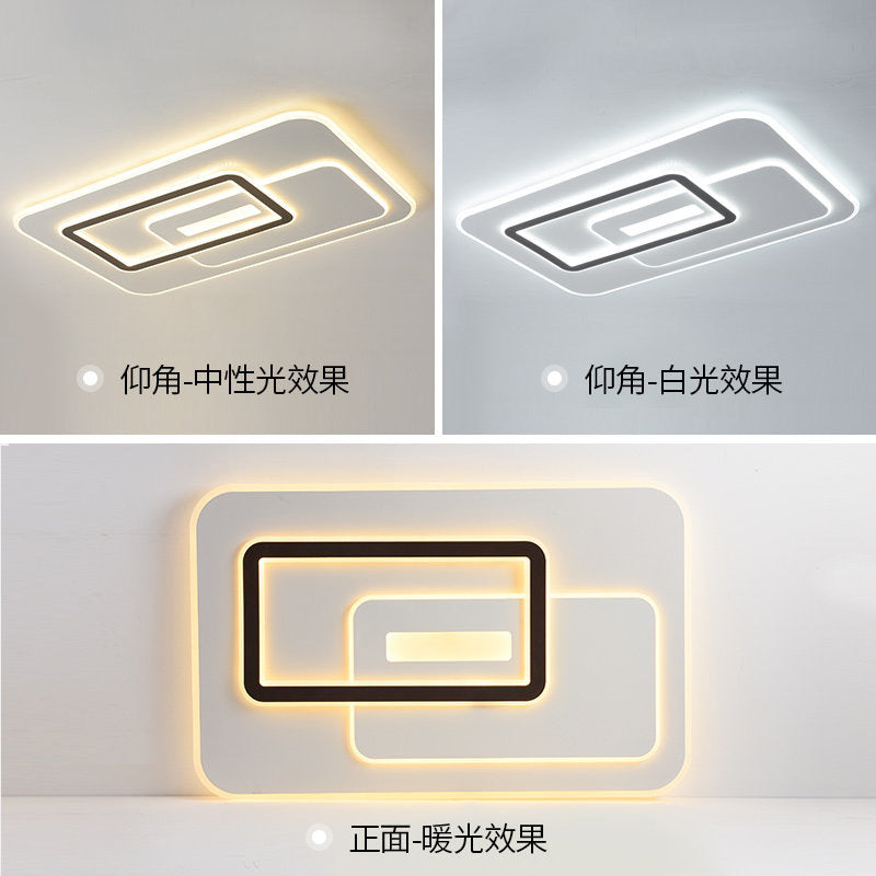 Ceiling light led modern Nordic new atmospheric rectangular bedroom lighting whole house package ultra-thin living room lighting
