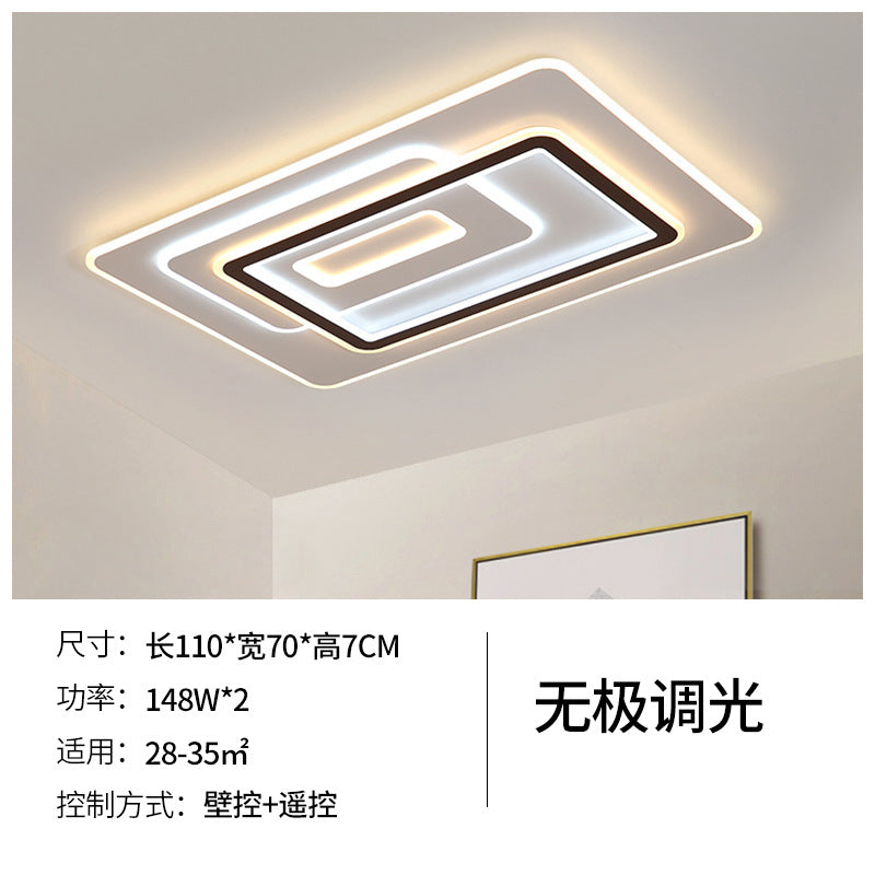 LED ceiling light modern simple living room lighting 2025 new atmospheric rectangular bedroom light package ultra-thin