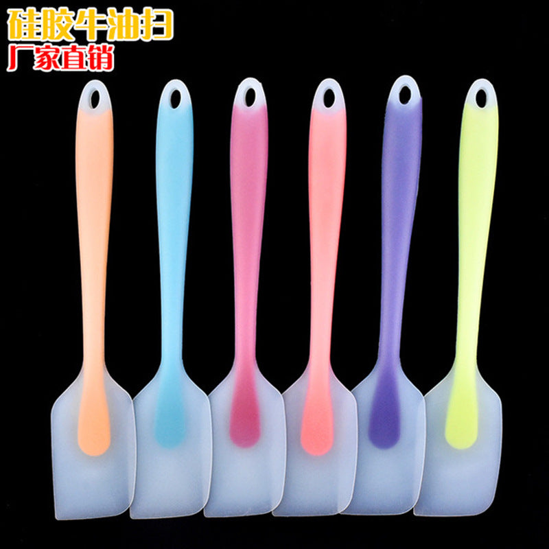 Free shipping silicone large baking integrated cake cream spatula spatula scraper stirring tool scraper semi-transparent color