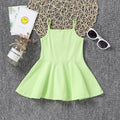 Export knitting small and medium children new arrival princess pure cotton suspender pure colordress